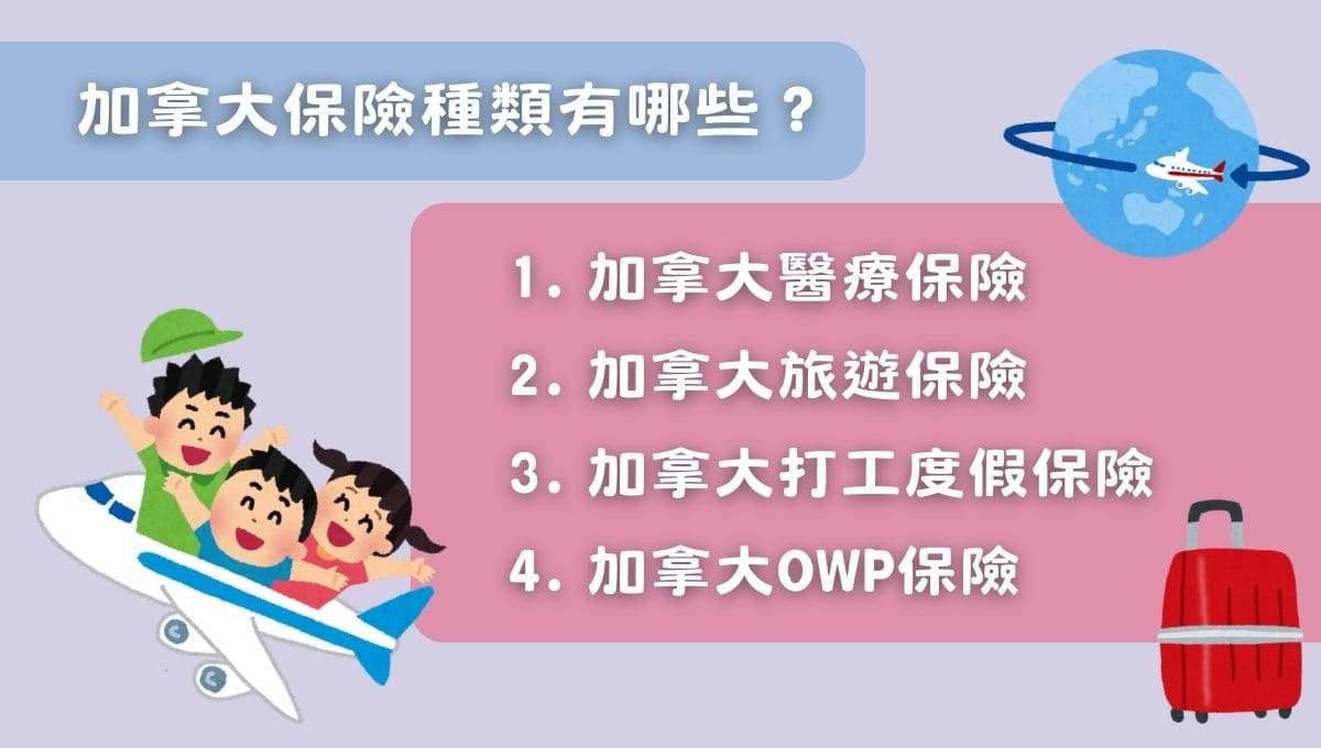 加拿大保險種類有哪些？